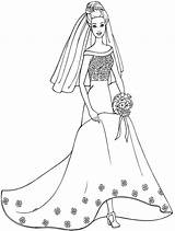 Coloring Wedding Dress Pages Popular sketch template