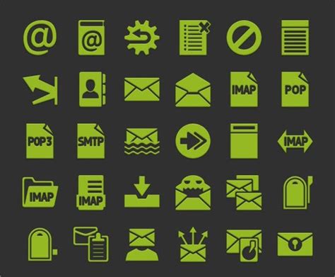 mail icons   psd vector ai eps format