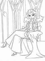 Elsa Coloring Pages Disney Queen Walt Fanpop Characters sketch template