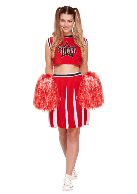 Cheerleader One Size Adult Fancy Dress Costume Henbrandt Ltd