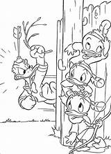 Coloring Pages Dewey Louie Huey Duck Donald Printable Coloringpages1001 Tales sketch template