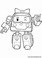 Coloring Pages Poli Robocar Info Book sketch template