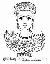 Frida Kahlo Coloring Pages Feminist Beyonce Printable Book Color Women History Sheets Drawing Getcolorings Getdrawings Bust Template Drawings Babes Print sketch template