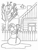 Snowman Pory Roku Kolorowanki Wiosna Colorkid Colorare Topi Scioglie Disegni Kolorowanka Saisons Stagioni Primavera Malvorlagen Coloriages Schmelzen Derrete Boneco sketch template