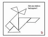 Tangram Printable Pattern Template Kindergarten Worksheets Shapes Transportation Tangrams Printables Kids Shape Learning Puzzles Helicopter Worksheeto Activities Pages Preschoolers Coloring sketch template