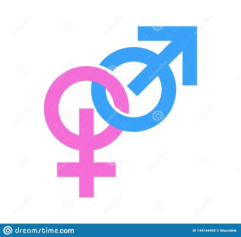 Couple Of Gender Signs Icons Of Masculine And Feminine Linked Vector