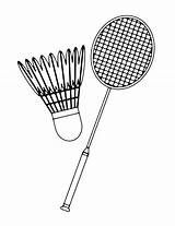 Badminton Peteca Coloring Raquette Raqueta Racket Shuttlecock Volant Jouer Coloriageetdessins Tudodesenhos sketch template