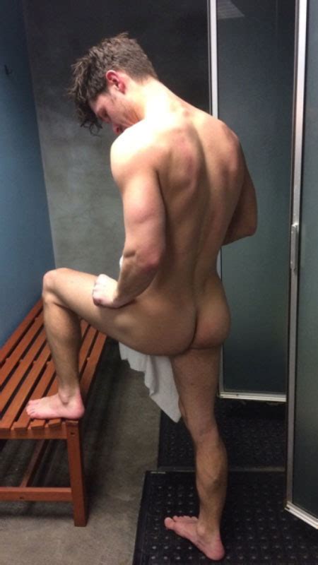 gym buddy with nice cock caught drying off after showers my own private locker room