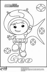 Umizoomi Coloring Pages Team Geo Math Preschool Characters Cute sketch template