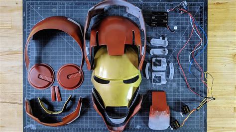 printed iron man helmet wearablewednesday adafruit industries