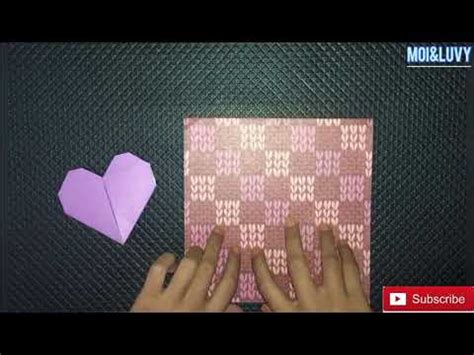 membuat love  kertas origami youtube