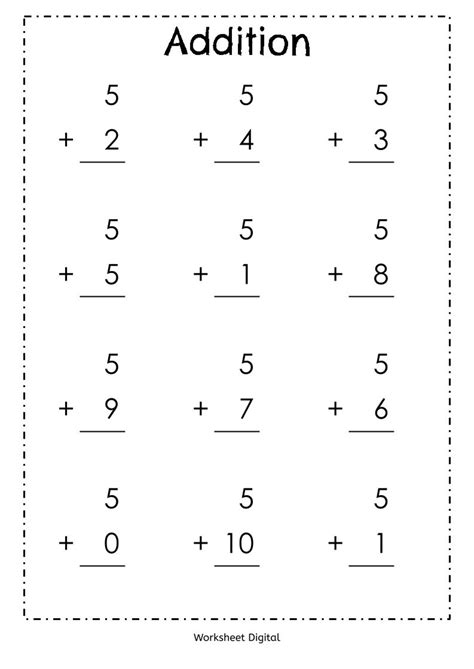 printable addition worksheets numbers    preschool etsy