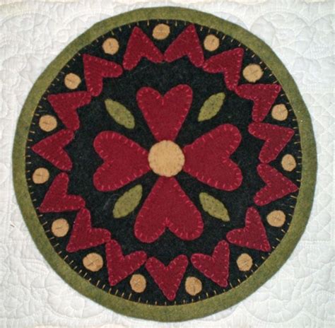 valentine hearts penny rug mat instant   pattern penny