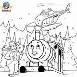Coloring Thomas Pages Christmas Tank Train Engine Colouring Kindergarten Worksheets Winter Harold Percy Printable Toddlers Kids Trains Friends Children Cartoon sketch template