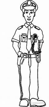 Police Coloring Officer Pages Guard Security Policeman Printable Color Uniform Drawing Man Kids Print Officers Kleurplaat Sheet Template Ninjago Sketch sketch template