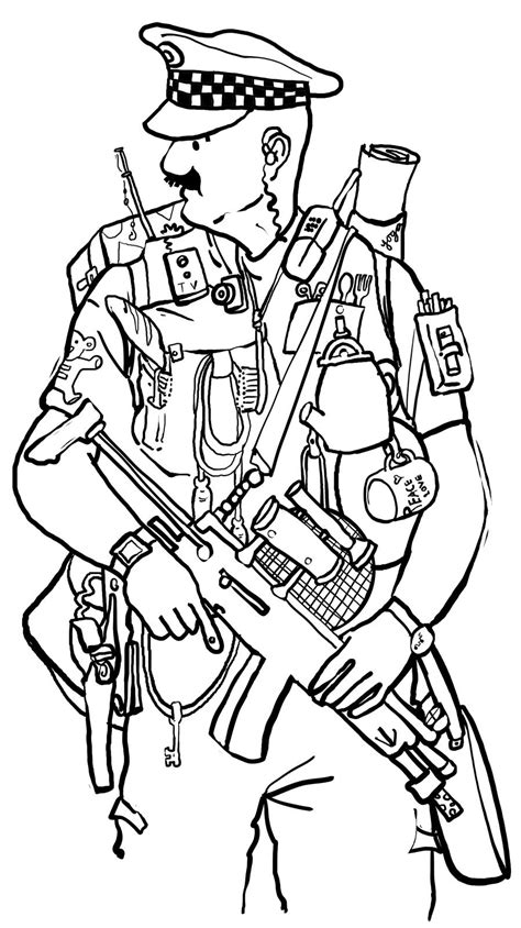 police hat coloring page outline coloring pages