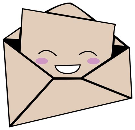 letter   envelope smiling face clipart   transparent
