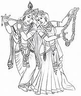Krishna Line Drawing Radha Painting Glass Clipart Clip Outline Cliparts Lord Drawings Coloring Pencil Sketches Designs Patterns Divine Indian Library sketch template