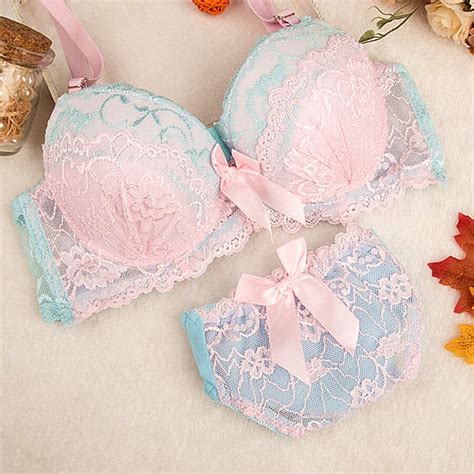 double layer lace bra set lingerie push up sexy bra lovely underwear