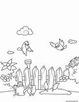 Jardin Pajaros Volando Animali sketch template