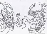 Venom Carnage Heads Symbiote Ausmalbilder Xcolorings Symbiotes Genderless sketch template