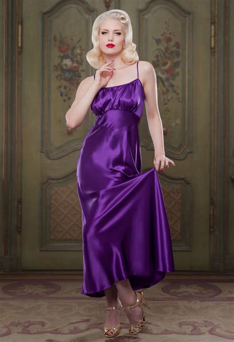 Satin Dresses Slip Dress Corset Dresses Purple Lingerie Satin