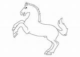 Cabre Cheval Cavallo Paard Caballo Pferd Steigendes Steigerend Malvorlage Tekenen Levantado Cavalli Makkelijk Ausmalbild Kleurplaten Printen sketch template