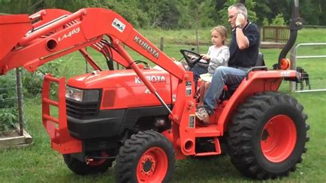 girl drives kubota  tractor     youtube