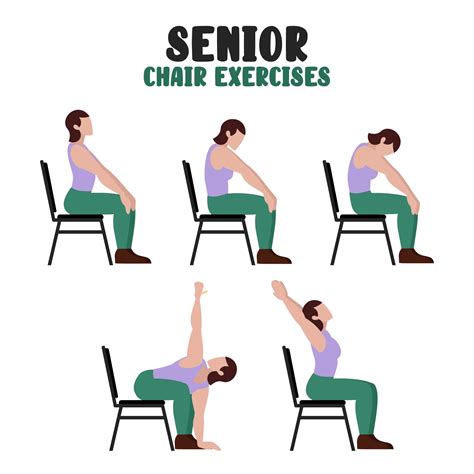 printable chair yoga exercises  seniors