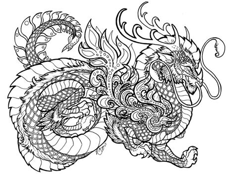 printable coloring pages  adults advanced dragons coloring home