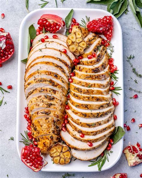 mustard maple glaze roasted turkey breast healthy fitness meals
