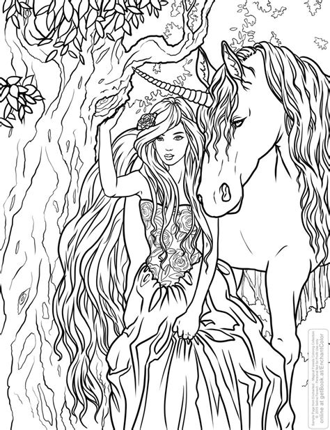 printable fantasy coloring pages  adults coloring pages