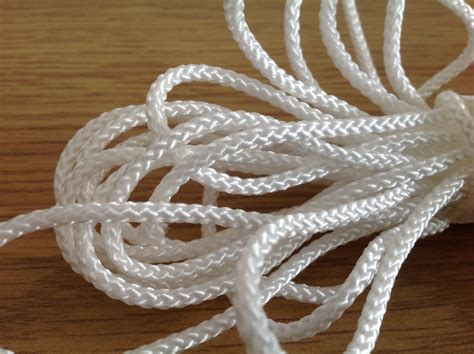 mm white drawstring braided cord   metres webfittings