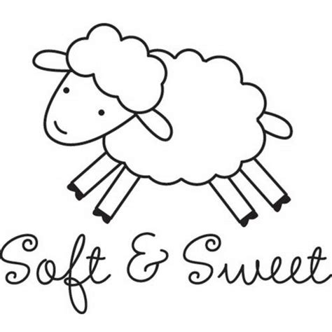 soft sweet sheep template fabric crafts embroidery stitches
