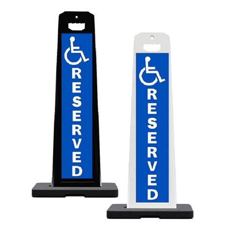 portable handicap parking sign traffic safety zone