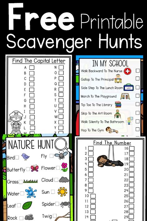 printable scavenger hunts preschool scavenger hunt scavenger