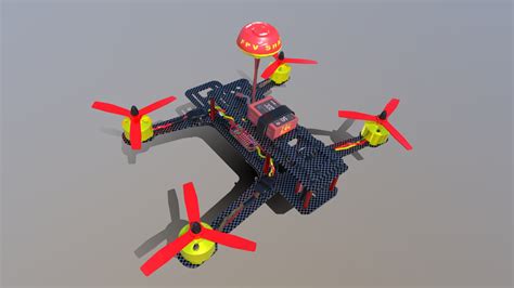 fpv racing drone    model  jbabs fba sketchfab