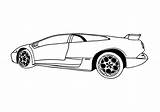 Lamborghini Course Murcielago Colorier Coloring4free Sportive Kolorowanki Sportowe Gallardo Huracan Supercars Doors sketch template