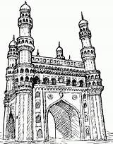 Pakistan Minar Coloring Template Pages Gif sketch template