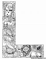 Coloring Pages Alphabet Adults Daily Adult Letters Getcolorings sketch template