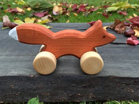 small wooden toy fox kids gift baby gift eco friendly toy etsy