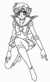 Coloring Sailor Mercury sketch template