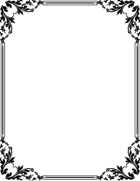 black vintage frame vector png images black  white frame border design  vintage