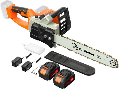 buy   cordless electric chainsaw  ah xah batteries   chargers battery