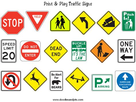 images  traffic sign printables  preschoolers printable