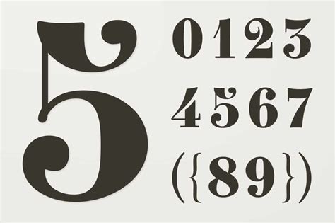 number fonts  stylish design