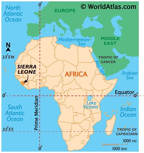 sierra leone maps including outline and topographical maps