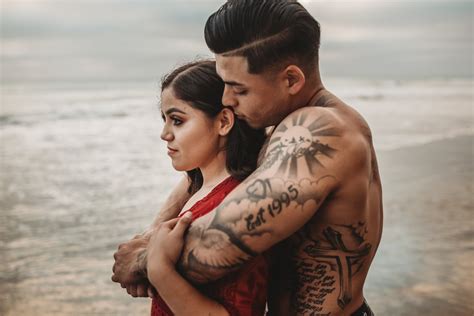 this couple met right before taking these sexy beach