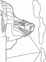 Sphinx Wonders Egyptian sketch template
