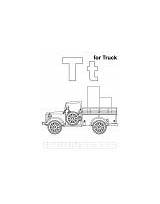 Coloring Tt Letter Printable Pages Truck sketch template